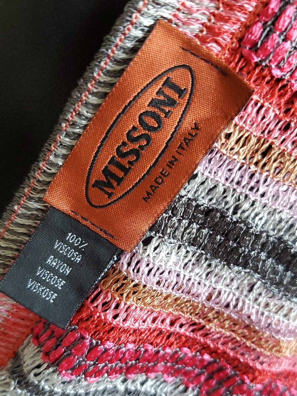 Missoni NWOT Multi Use Fringed Knit Shawl Coverup - Picture 9 of 10